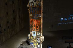 19 The Last Column Was Chosen To Mark The Completion Of The Recovery Of The World Trade Center From The Ramp  In Foundation Hall  911 Museum New York.jpg